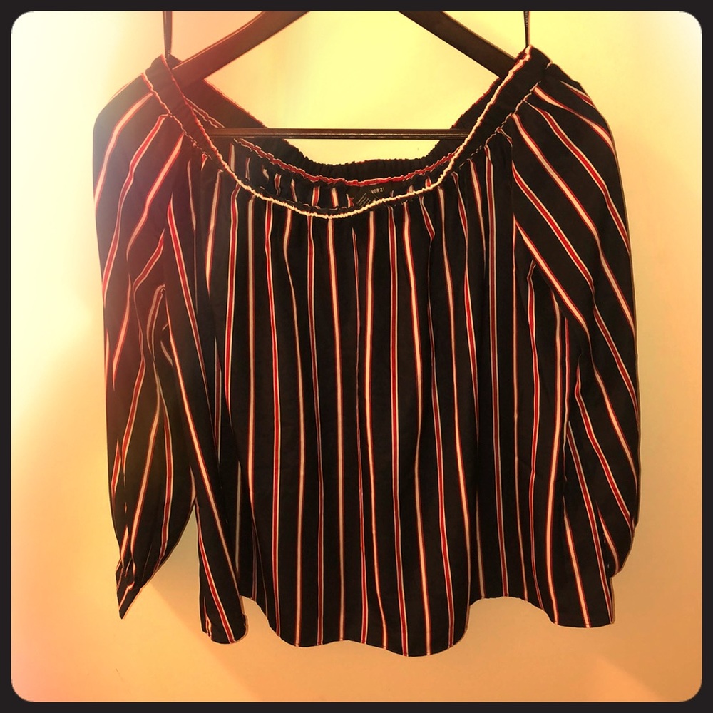 Long Sleeve Off Shoulder Blouse